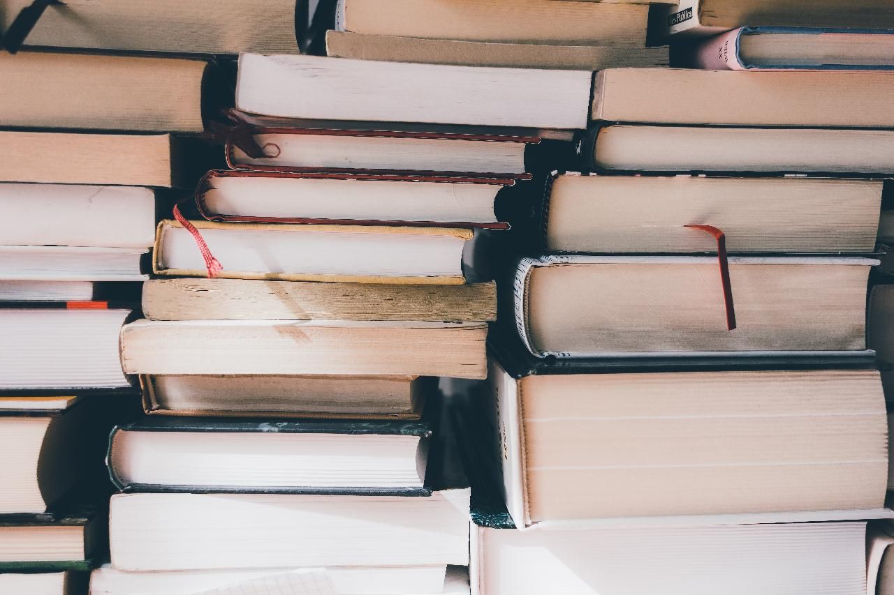 books stacked